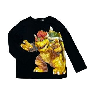 H&M Kids Black and Yellow Graphic Long Sleeve Shirt